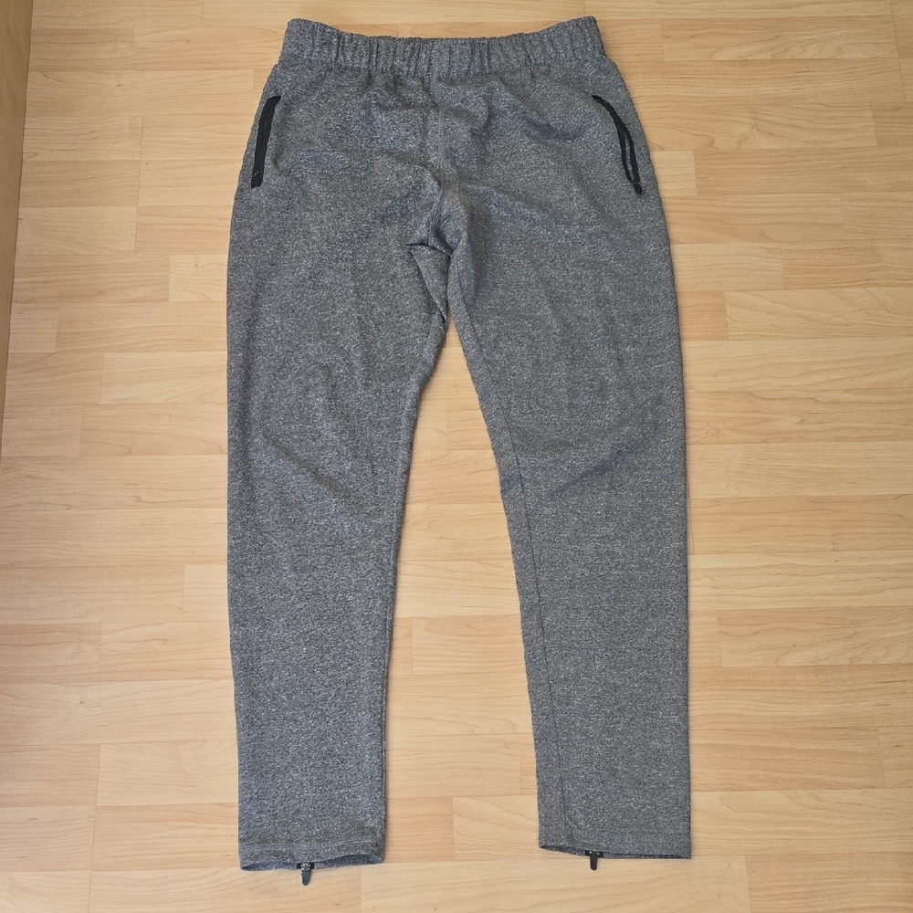 Mitre Men Jogger Pants Stretch Drawstring Bottom Zipper Lightweight Size S